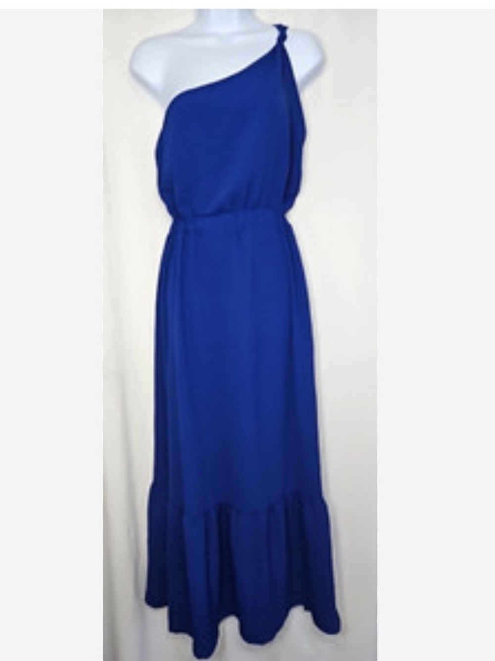 🍾NWOT Rolla Coster One-Shoulder Royal Blue Maxi Dress, Size Medium